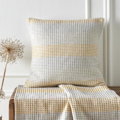 Dunelm Reva Cushion 43cm x 43cm Ochre (Yellow)