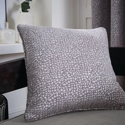 Dunelm Hyperion Interiors Eros Chenille Cushion Silver
