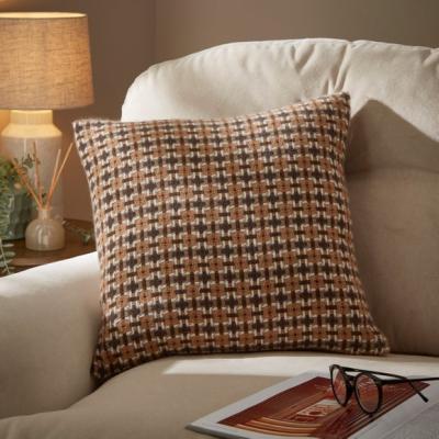 Dunelm Mini Plaid Woven Square Cushion