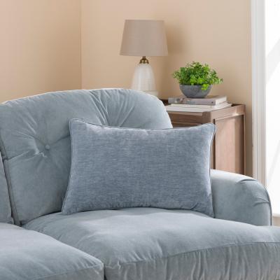 Dunelm Vintage Chenille Rectangle Cushion Pacific Blue