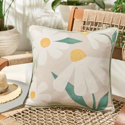 Dunelm Daisy Cotton Square Filled Cushion