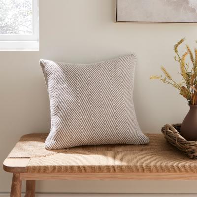 Dunelm Jenson Herringbone Cushion Natural