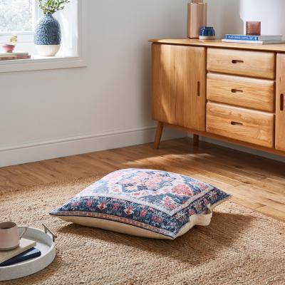 Dunelm Printed Oriental Floor Cushion MultiColoured