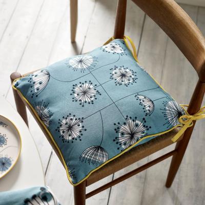 Dunelm MissPrint Dandelion Seat Cushion Blue