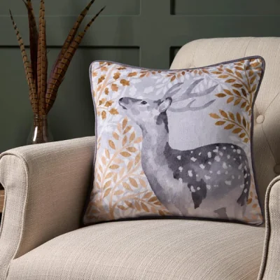 Dunelm Dreams & Drapes Forest Animals Velvet Square Cushion