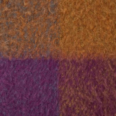 Dunelm Timeless Check Faux Mohair Square Cushion MultiColoured