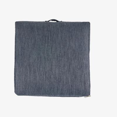 Dunelm Casual Slub Denim Floor Cushion Blue and White