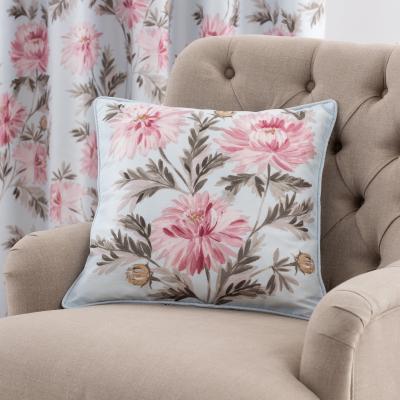 Dunelm Anaya Blue Cushion Light Blue/Pink/Brown