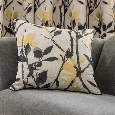 Dunelm Zen Jacquard Cushion Gold