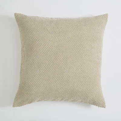 Dunelm Chenille Spot Cushion Cream