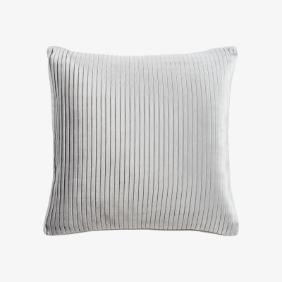 Dunelm 5A Fifth Avenue Grey Velvet Pleat Cushion Grey