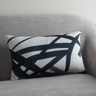 Dunelm Brushbroke Modern Print Cushion MultiColoured
