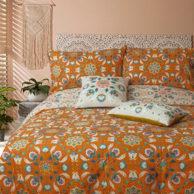 Dunelm Furn. Folk Floral Print Square Cushion MultiColoured