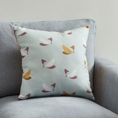 Dunelm Scandi Bird Cushion Blue, Yellow and White