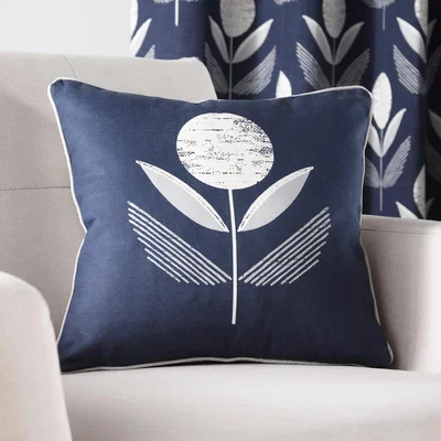 Dunelm Elements Arna Cushion Navy