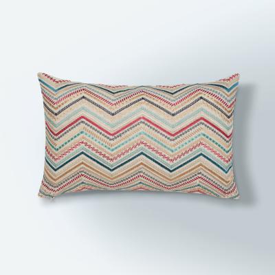 Dunelm Esme ZigZag Cushion MultiColoured