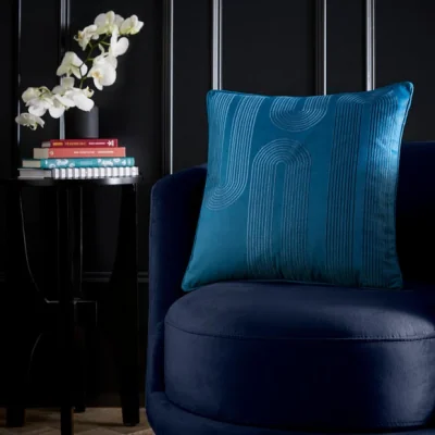 Dunelm Laurence Llewelyn-Bowen Diva Embroidered Velvet Square Cushion