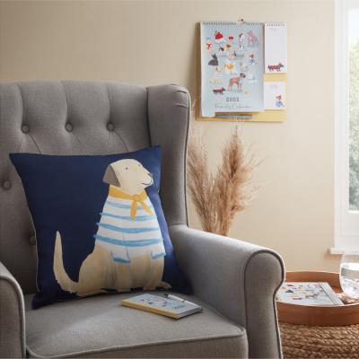 Dunelm Labrador Cushion MultiColoured