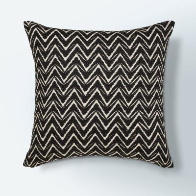 Dunelm Sumba Cushion Monochrome Black and white