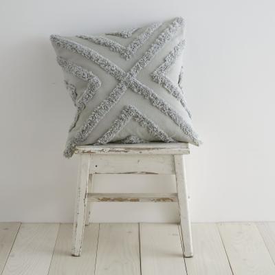 Dunelm Pineapple Elephant Diamond Tufted Cushion Silver