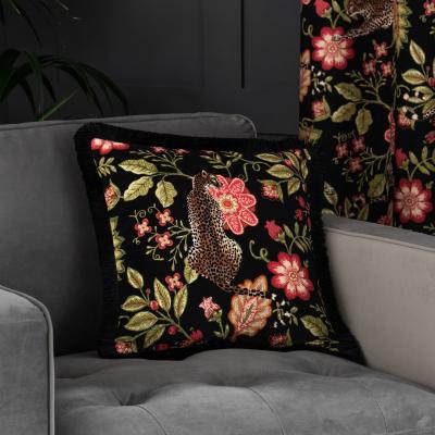 Dunelm Paradise Square Cheetah Cushion Pink