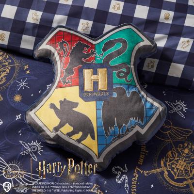 Dunelm Harry Potter Crest Cushion Blue