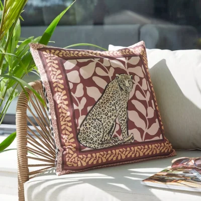 Dunelm Global Cheetah Outdoor Square Cushion