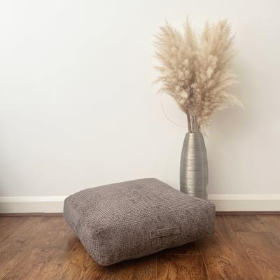 Dunelm Daro Waffle Square Floor Cushion Light Brown