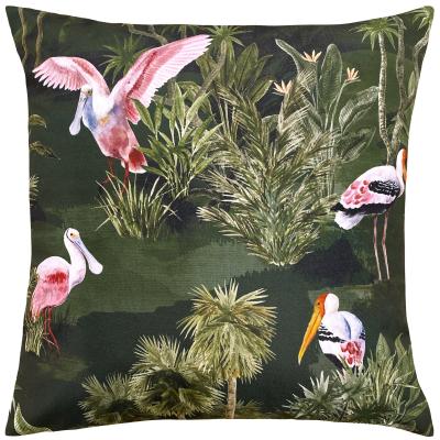 Dunelm Platalea Outdoor Cushion Green/Pink