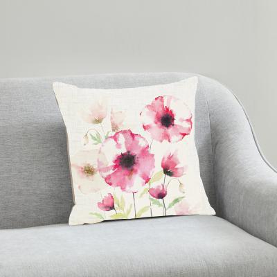Dunelm Poppy 43x43cm Cushion Pink MultiColoured