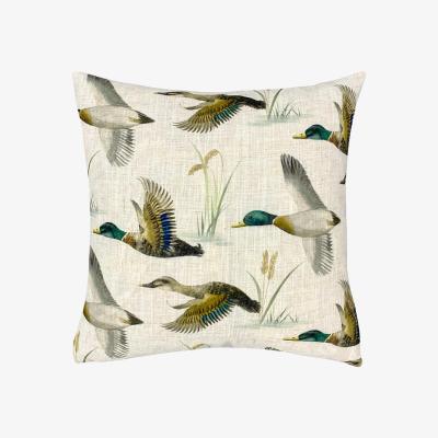 Dunelm Country Duck Pond Cushion Blue/Yellow/White