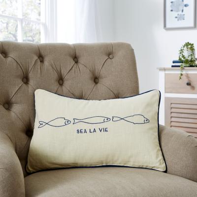 Dunelm Sea La Vie Cushion Natural