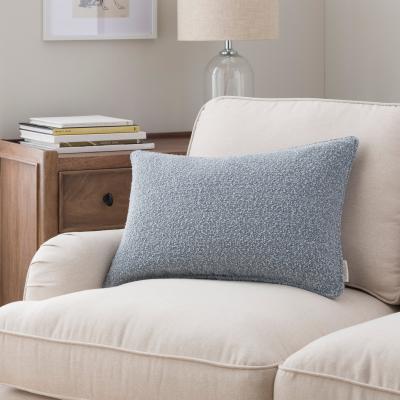 Dunelm Churchgate Woodhouse Boucle Cushion Ashley Blue