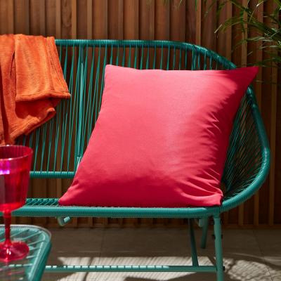 Dunelm Plain Square Large Outdoor Cushion Magenta