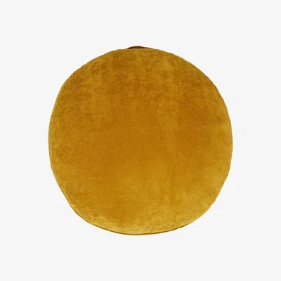 Dunelm Matte Velour Ochre Floor Cushion Yellow