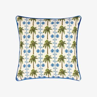 Dunelm Wylder Valera Rodis Palm Square Cushion MultiColoured