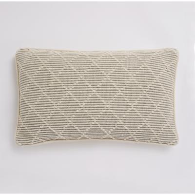 Dunelm Tufted Diamond Ecru Boudoir Cushion Cream
