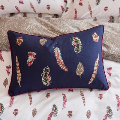 Dunelm Joules Feathers Navy Cushion Navy