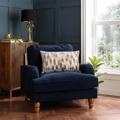 Dunelm Kelso Cut Velvet Cushion Natural