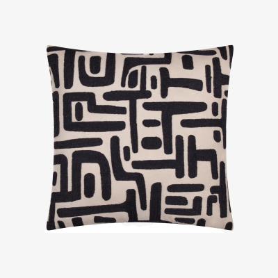 Dunelm Brooke Abstract Square Cushion Monochrome