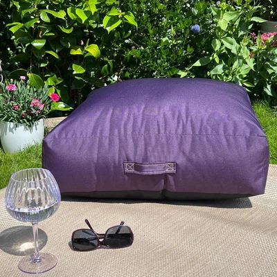 Dunelm Daro Ventura Outdoor Square Floor Cushion Purple