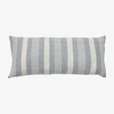 Dunelm Simply Organic Stripe Cushion Grey