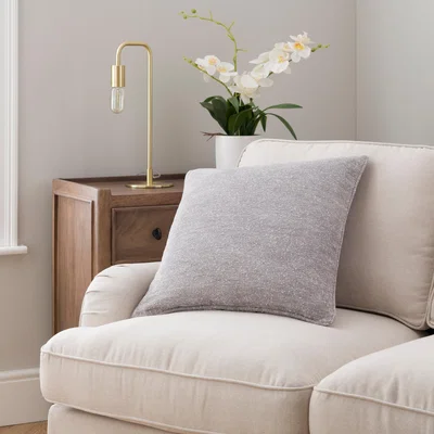 Dunelm Boucle Chenille Cushion Grey
