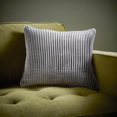 Dunelm Pleated Velvet Square Cushion