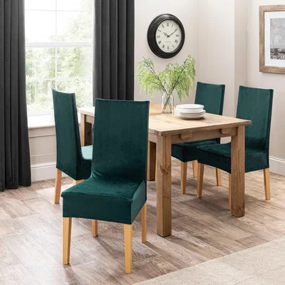Dunelm Isla Dining Chair Cover Isla Bottle Green