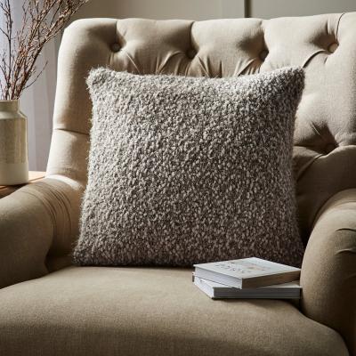Dunelm Knitted Boucle Cushion Graphite (Grey)