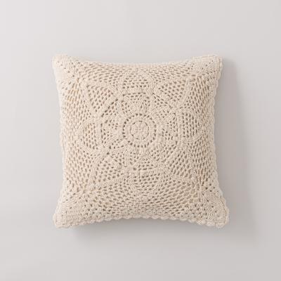 Dunelm Crochet Cushion Cream