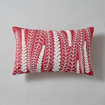 Dunelm Trailing Floral Cushion Fuschia with Grape (Pink)