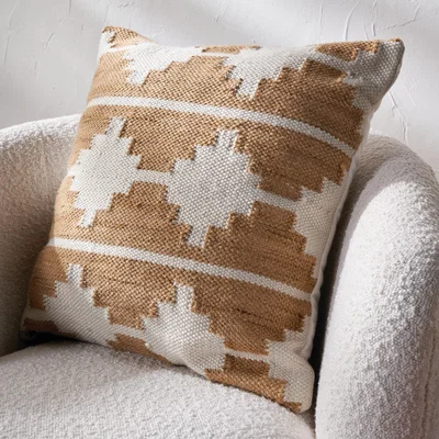 Dunelm Set of 3 Morrocan Square Scatter Cushions Taupe
