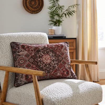 Dunelm Oriental Cord Cushion 40 x 60cm Red